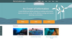 Homepage of MarineCadastre.gov.